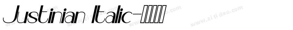 Justinian Italic字体转换